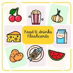 food and drink flashcards