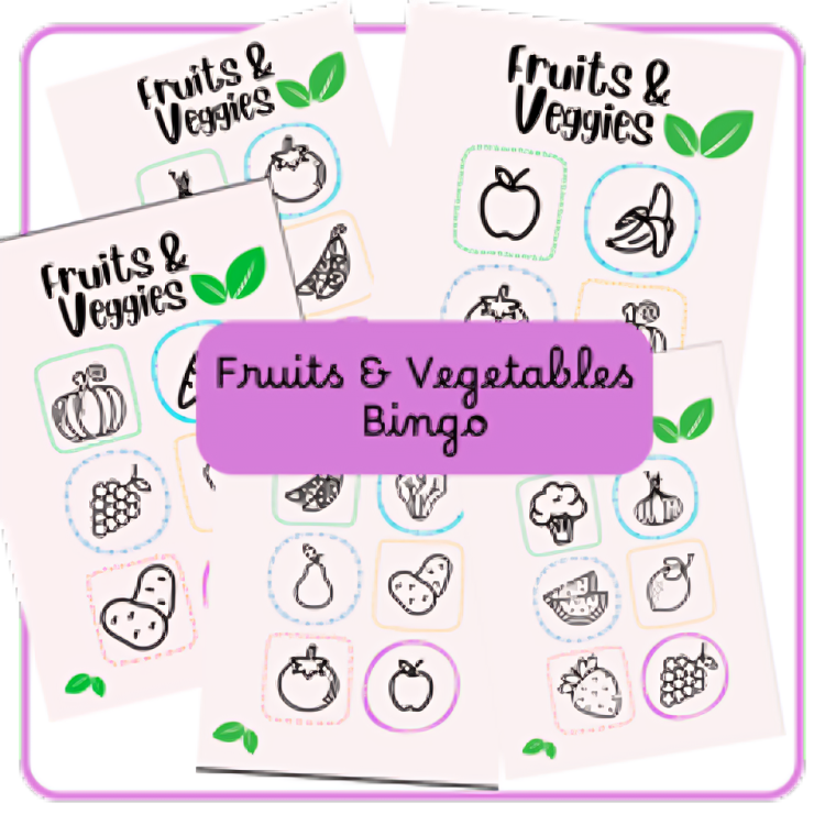 Fruits & Vegetables Bingo