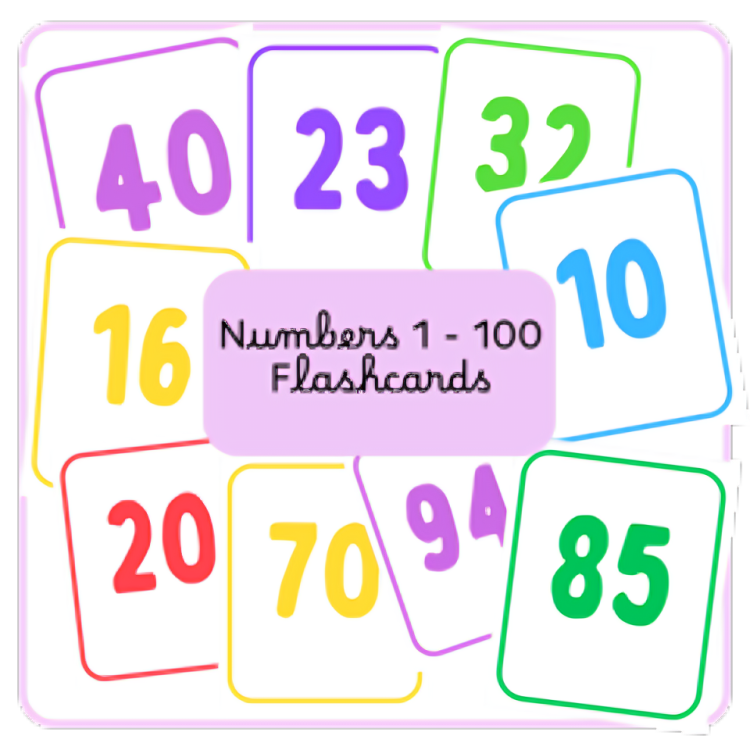 numbers 1-100 flashcards